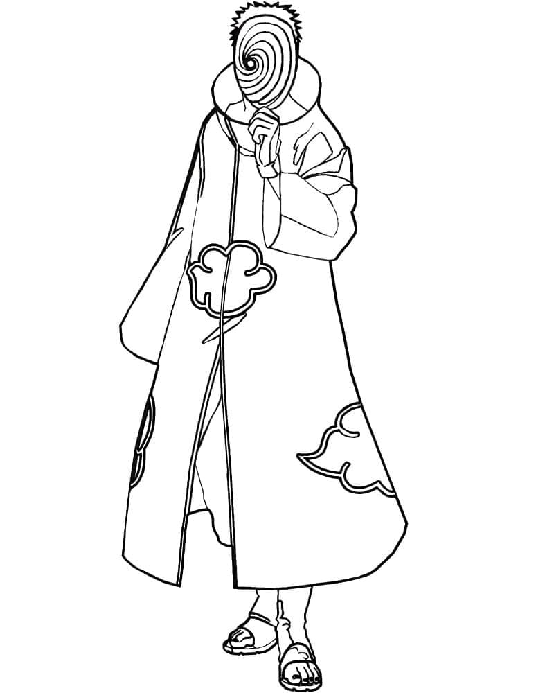 Tajemnicza postać i maska z anime