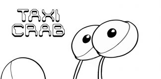 Kolorowanki Krab Taxi podmorska z bajki dla dzieci kolorowanka