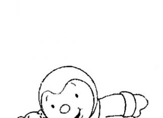 Tchoupi i jego zabawny miś obrazek do druku kolorowanka