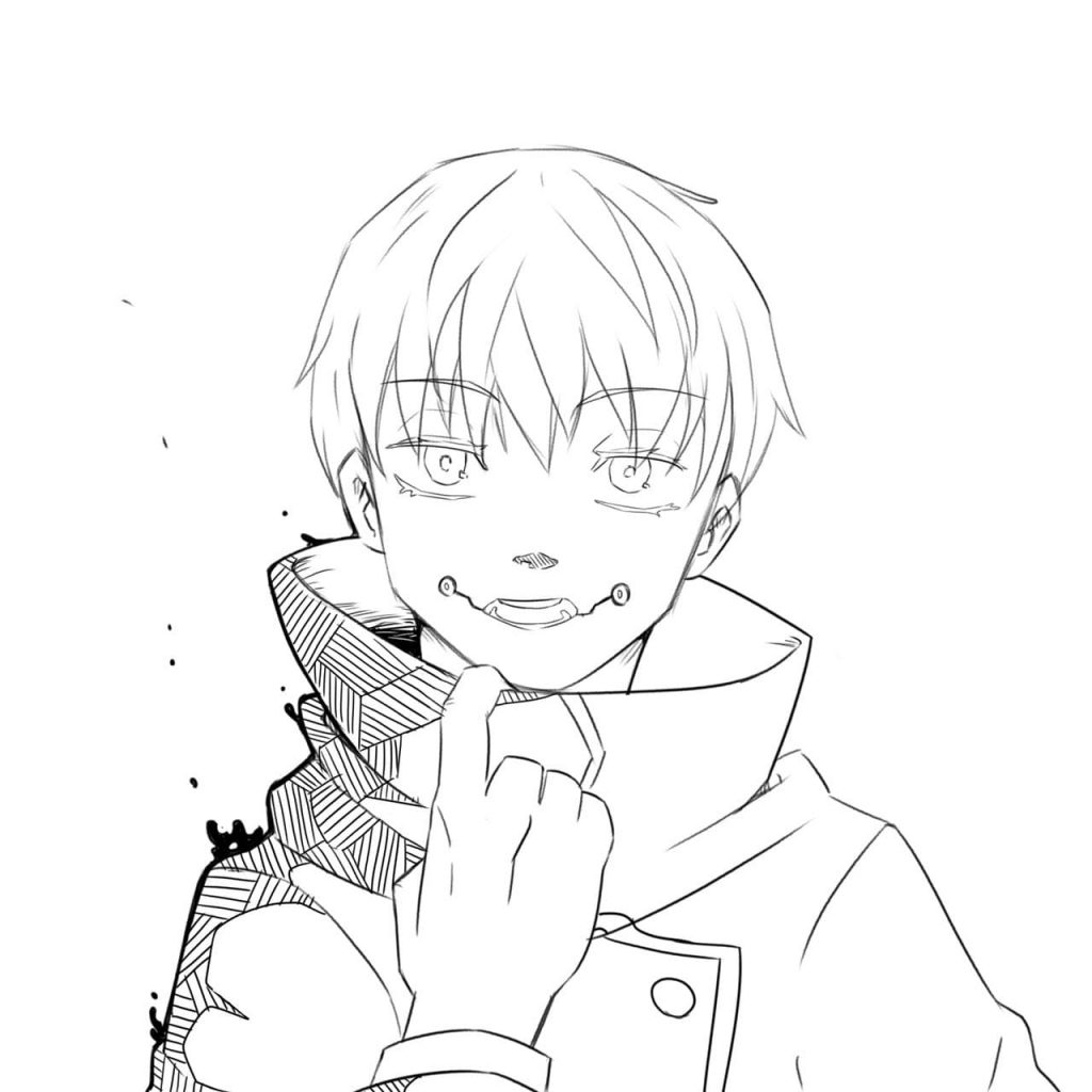 Toge Inumaki rysunek do druku