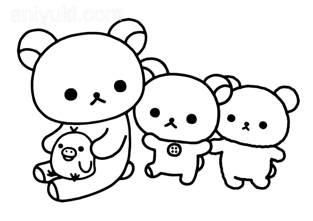 Trzy misie z bajki do druku