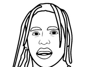 Kolorowanki Travis Scott Twarz