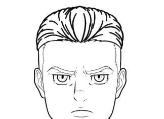 Kolorowanki Porco Galliard Twarz Porco Galliard kolorowanka