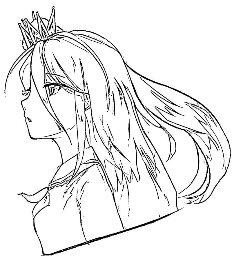 Twarz Shiro w koronie