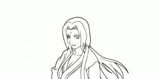 Kolorowanki Tsunade WOjowniczka Tsunade