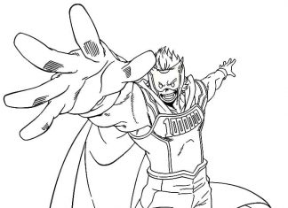 Kolorowanki Mirio Togata Walka postacie z anime i manga