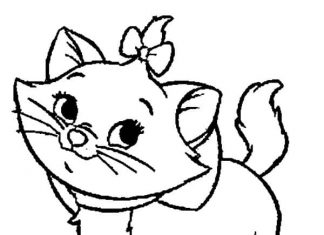 Kolorowanki Marie Cat Wesoły kotek dla dzieci