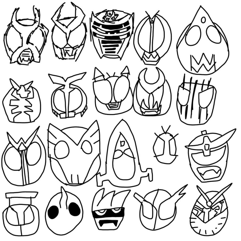 Wiele masek na jednym obrazku