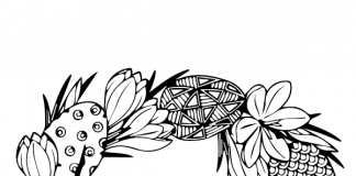 Kolorowanki Wieniec Wielkanocny