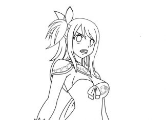 Kolorowanki Lucy Heartfilia Wojowniczka Lucy Heartfilia