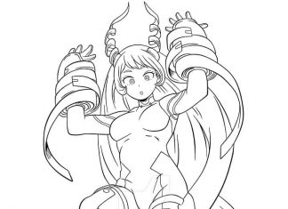 Kolorowanki Nejire Hado Wojowniczka Nejire Hado