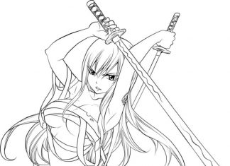 Kolorowanki Erza Scarlet