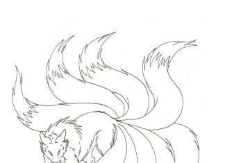 Kolorowanki Kitsune Wojowniczy Kitsue