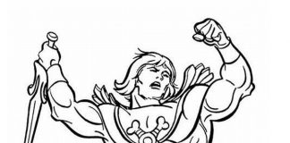 Wojownik He-Man do druku