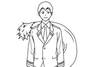 Kolorowanki Mashirao Ojiro Wojownik My Hero Academia