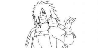 Wojownik anime do pokolorowania