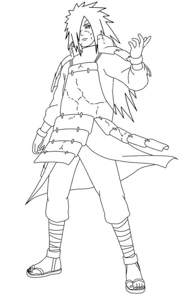 Wojownik anime do pokolorowania