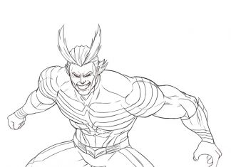Kolorowanki All Might