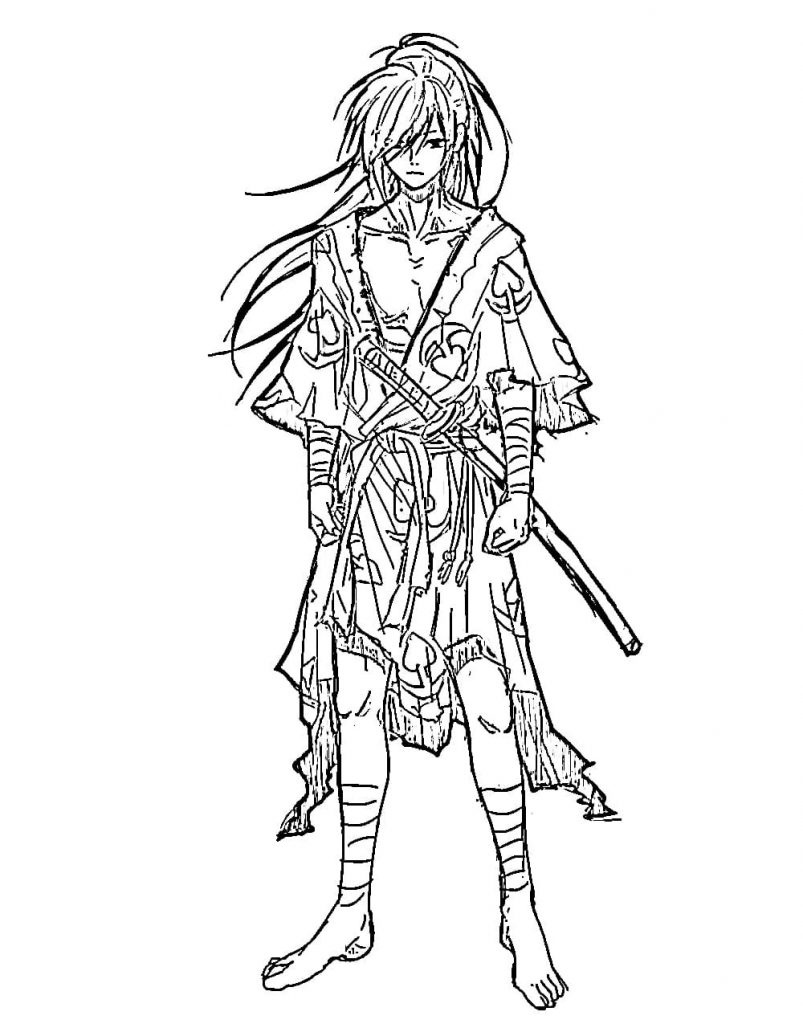 Wojownik z kataną Hyakkimaru