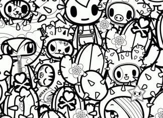 Wszystkie postacie z Tokidoki kolorowanka