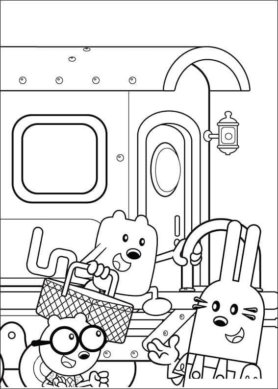 Wubbzy jedzie pociągiem w podróż - żegnają go przyjaciele