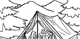 Kolorowanki Camping