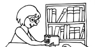 Kolorowanki Bibliotekarz