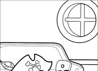 Zabawa w pirata przez dzieci kolorowanka