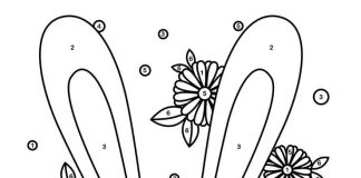 Kolorowanki Wielkanoc koloruj według numerów