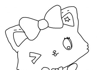 Kolorowanki Mewkledreamy Zabawny kotek z anime dla dziewczyn