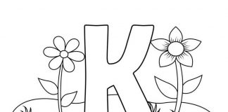 Kolorowanki Litera K