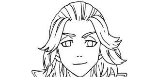 Kolorowanki Manjiro Sano Zadowolony Manjiro Sano kolorowanka