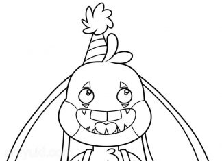 Kolorowanki Poppy Playtime Zadowolony królik z bajki