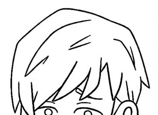 Kolorowanki Neito Monoma Zadwolowny i uśmiechnięty chłopak