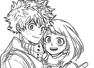 Kolorowanki Izuku Midoriya