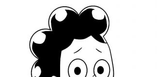 Zamyślony chłopiec do pokolorowania