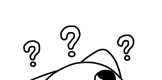 Zamyślony kot z dużymi oczami - prosta kolorowanka