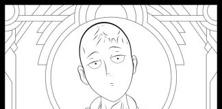 Kolorowanki Saitama Zdziwiony Saitama do pokolorowania