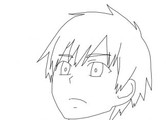 Kolorowanki Remake Our Life Zdziwiony bohater z dużymi oczami Hashiba Kyouya