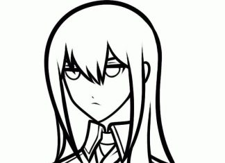 Kolorowanki Steins Gate Zła Makise Kurisu Steins Gate