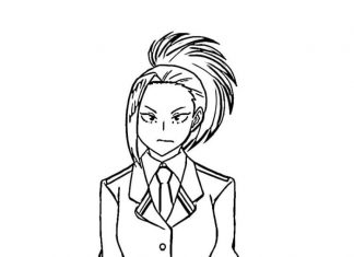 Kolorowanki Momo Yaoyorozu Zła Momo Yaoyorozu w sukience