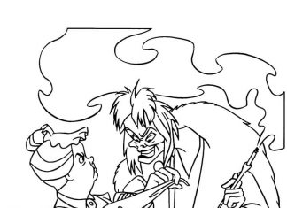 Zła postać z bajki 101 dalmatyńczyków