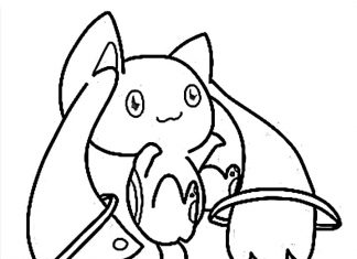 Kolorowanki Kyubey Zwierzątko anime