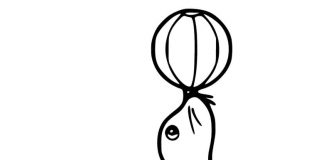 Kolorowanki Lew Morski Zwierzę podbija piłkę nosem kolorowanka dla dzieci