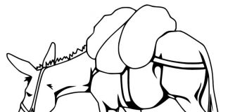 Kolorowanki Muły Zwierzę wykorzystywane do transportu kolorowanka